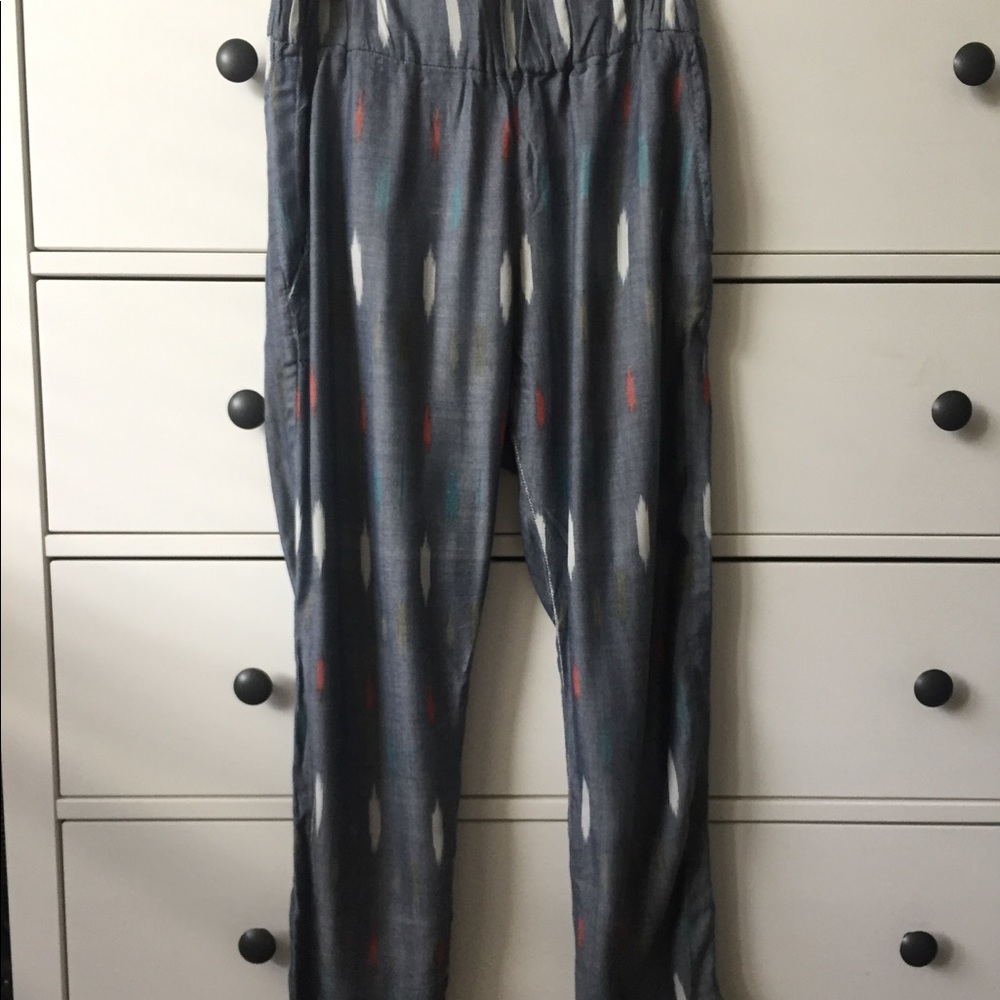 **SOLD** Faherty Loose Indigo Multicolored Pants - Picture 3 of 8
